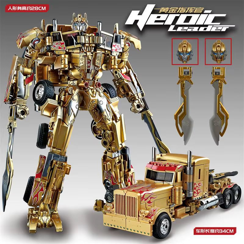 30CM Transformation Robot Toys Optimus Prime Star Commander Alloy Car Movie Anime Action Figure Children Deformation Kids Boy