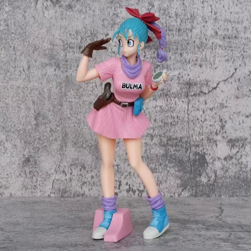 Anime Cartoon Dragon Ball Z 25Cm Bulma PVC Action Figure Cute Statuemodel Figurine Collectible Dolls Toy Gifts