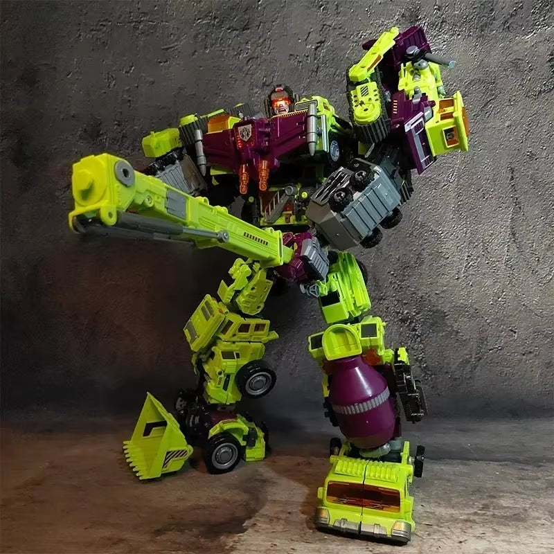 6 in 1 NBK 42CM Devastator Toy Transformation KO Robot Car Combination Action Figure Excavator Blender Model Kid NO BOX