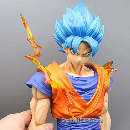 Anime Dragon Ball Super Saiyan 3 Goku Figures GK SSJ3 Son Goku Action Figure Double Heads 47Cm Pvc Model Collection Statue Toy