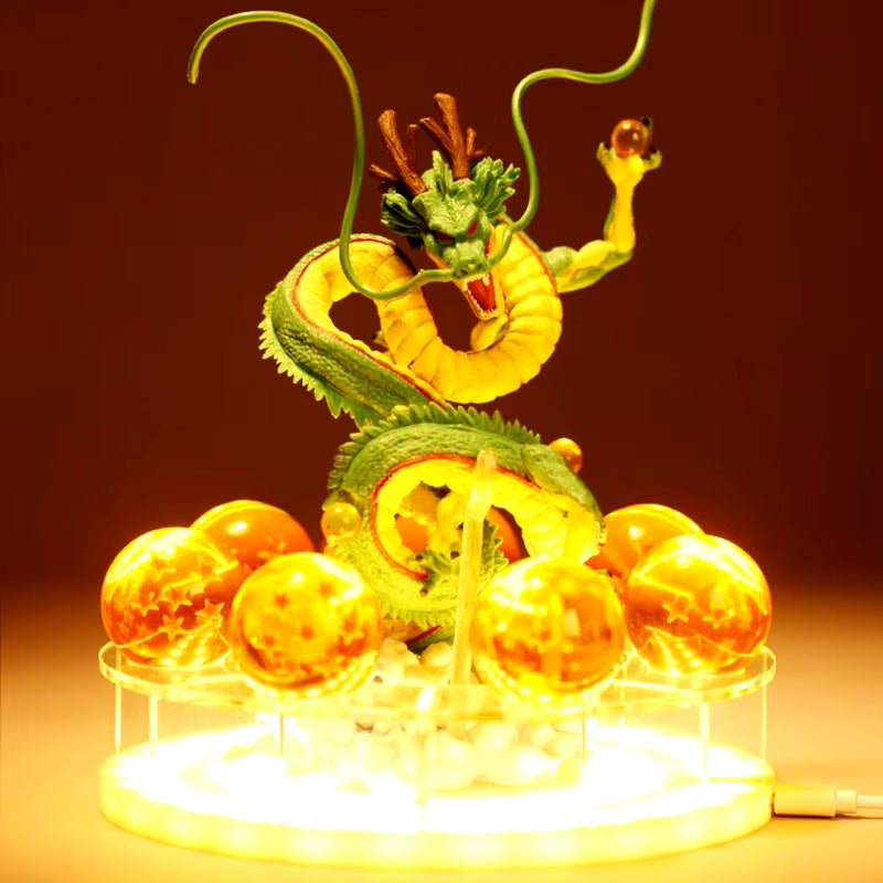 Anime  Z Shenron Lamp Super Saiyan Goku Action Figure  Shenlong Model Light Base Collection Gift