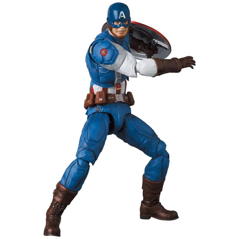 Original Medicom Toy Mafex No.220 Captain America Classic Suit the Winter Soldier in Stock Anime Action Collection Figures Model