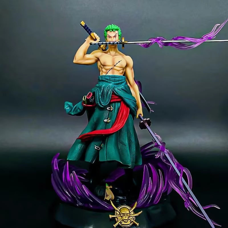 New One Piece Anime Figure Bath Blood Roronoa Zoro PVC 21Cm Action Figure Collection Exquisite Model Birthday Gifts Figurine