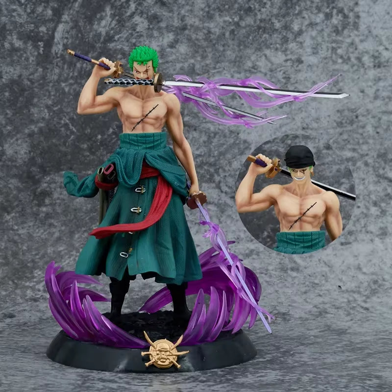 New One Piece Anime Figure Bath Blood Roronoa Zoro PVC 21Cm Action Figure Collection Exquisite Model Birthday Gifts Figurine