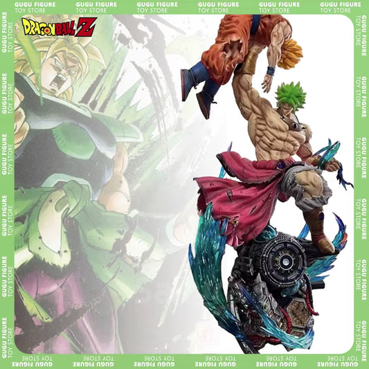 Broly vs Goku Anime Figure - Dragon Ball PVC Statue Model for Desk Collection and Gifts