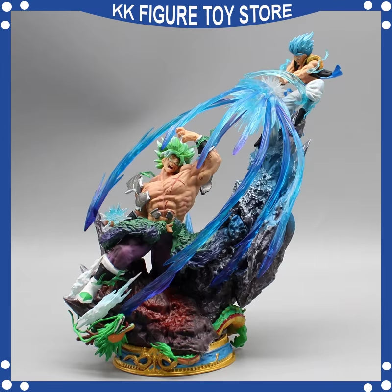 Dragon Ball Anime Figures Broly Vs Gogeta Figure Broly Figure Model Pvc Statue Dolls Collection Toy Decoration Christmas Toy Gif