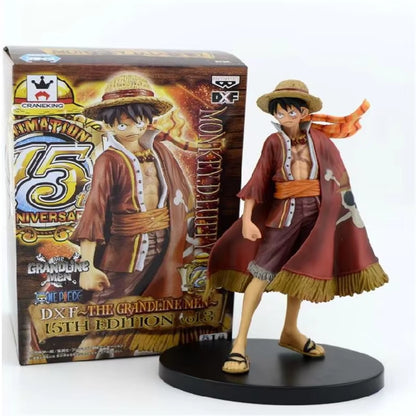 Monkey D Luffy 3D2Y Big Standing Straw Hat PVC Action Figure OP Luffy Zoro Sanji Kaidou Robin Model 27Cm