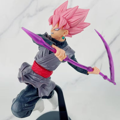 25cm Dragon Ball Super Saiyan Rose Goku Black and Zamasu Collectible PVC Statue Model for Home Decoration and Gifts