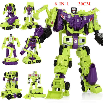 BPF NEW Oversize 33CM Anime Devastator Transformation Robot Car Toys Boy Action Figures Aircraft Motorcycle Dinosaur Model Kids