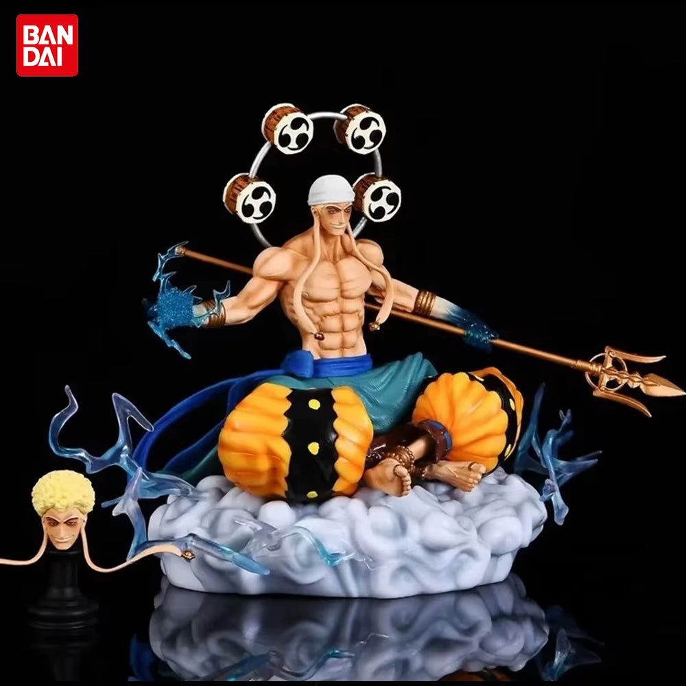 One Piece Figures Enel Action Figure Double Head Statue Anime PVC Figurine Model Collection Doll Ornaments Toys Gifts