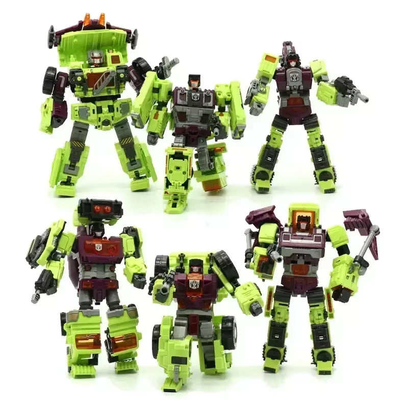 6 in 1 NBK 42CM Devastator Toy Transformation KO Robot Car Combination Action Figure Excavator Blender Model Kid NO BOX