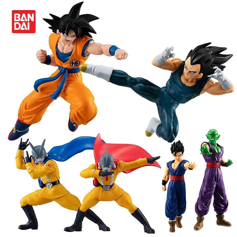 Genuine Gashapon Dragon Ball Super HG Action Figures: Golden Vegetto, Trunks, Mai, Android 17, Jiren, and Caulifla Models