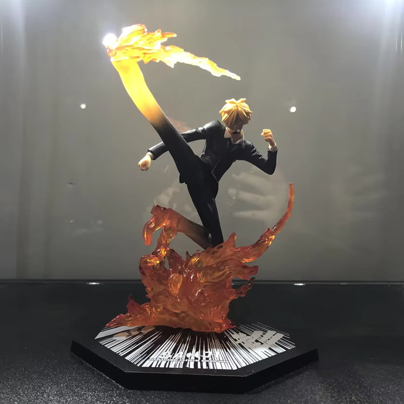 One Piece Action Figures Sanji Fire Foot Model Toy 160Mm PVC Toys Anime Sanji Japanese Anime Figure