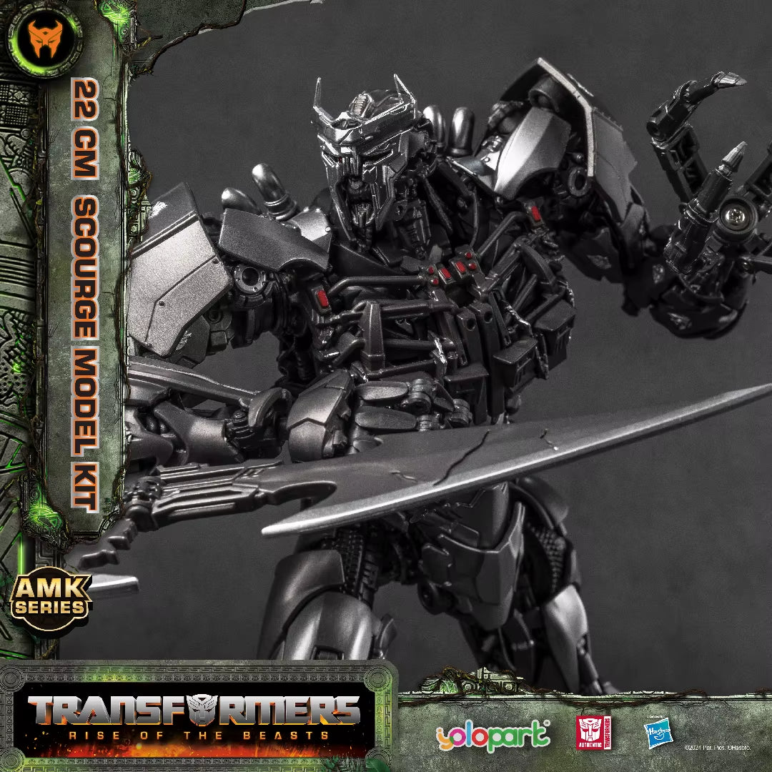 AMK SERIES Transformers Toy Movie 7: Rise of the Beasts - 22Cm Scourge Model Kit Action Figures for Boys Girls