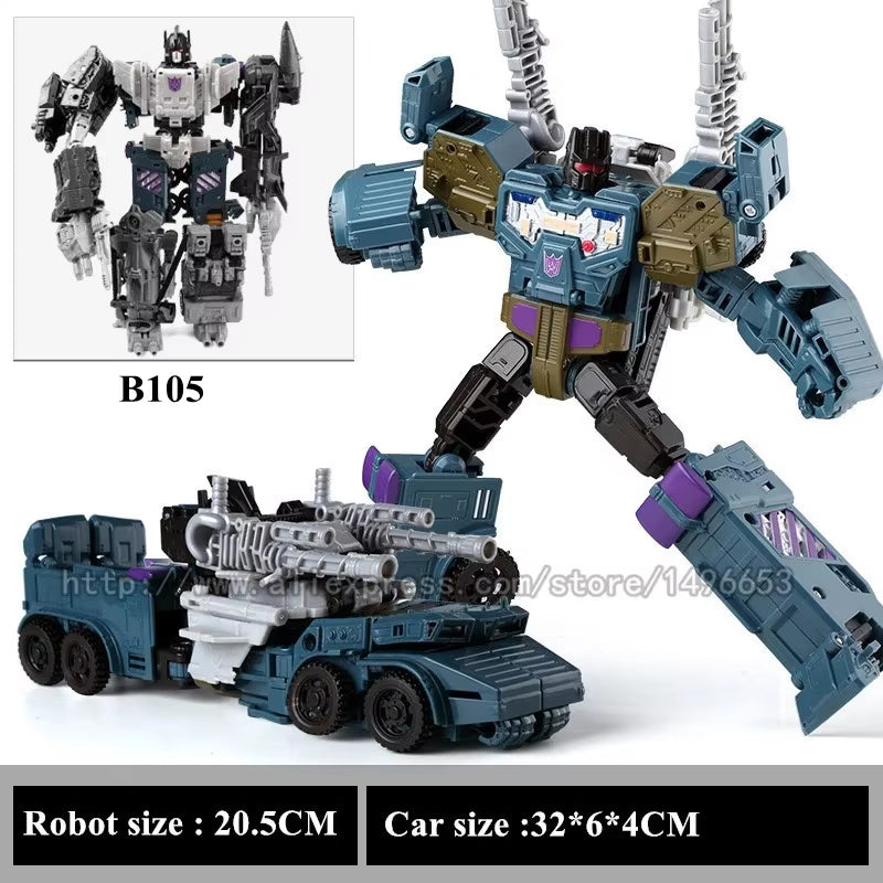 Haizhixing 5 in 1 Transformation Robot Car Toys Anime Devastator Aircraft Tank Model KO Boys Truck Collection Kid Adult Gift