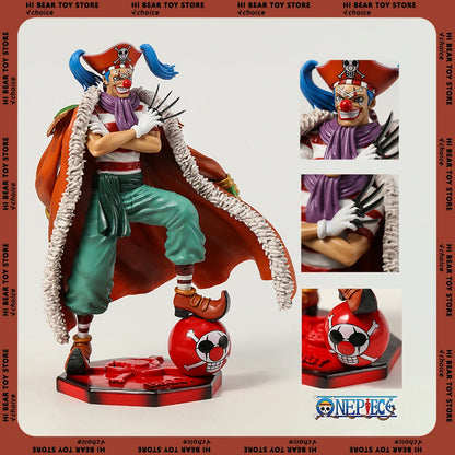 One Piece Anime Figure Four Emperors Clown Buggy Figures 26Cm PVC Statue Model Collection Desktop Decoration Children Toys Gifts