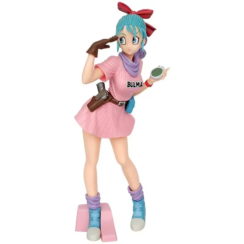 Anime Cartoon Dragon Ball Z 25Cm Bulma PVC Action Figure Cute Statuemodel Figurine Collectible Dolls Toy Gifts