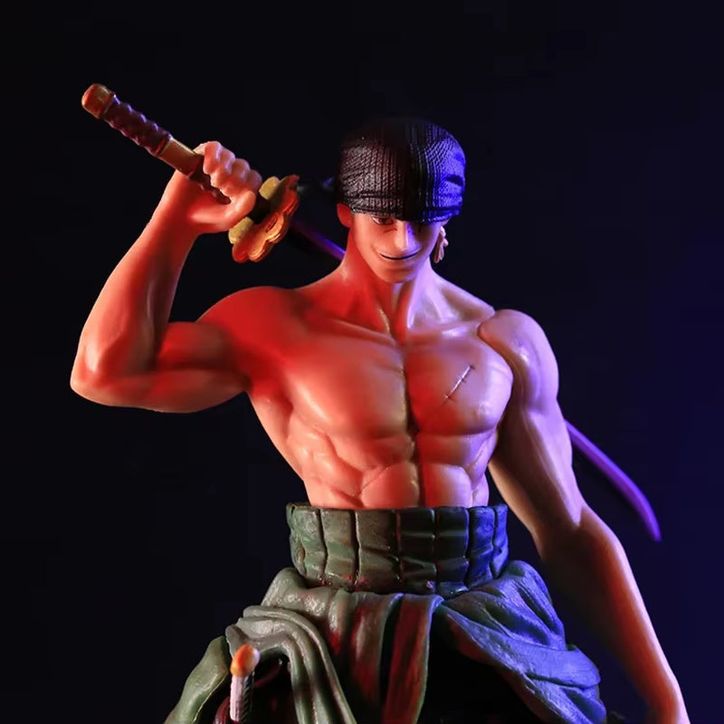 New One Piece Anime Figure Bath Blood Roronoa Zoro PVC 21Cm Action Figure Collection Exquisite Model Birthday Gifts Figurine