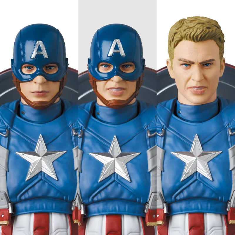 Original Medicom Toy Mafex No.220 Captain America Classic Suit the Winter Soldier in Stock Anime Action Collection Figures Model