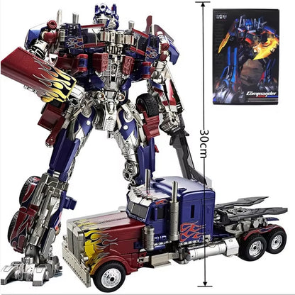 30CM Transformation Robot Toys Optimus Prime Star Commander Alloy Car Movie Anime Action Figure Children Deformation Kids Boy