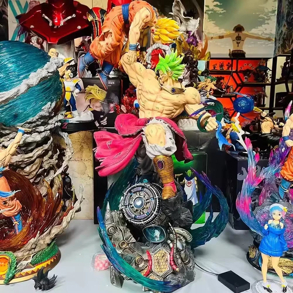 Broly vs Goku Anime Figure - Dragon Ball PVC Statue Model for Desk Collection and Gifts