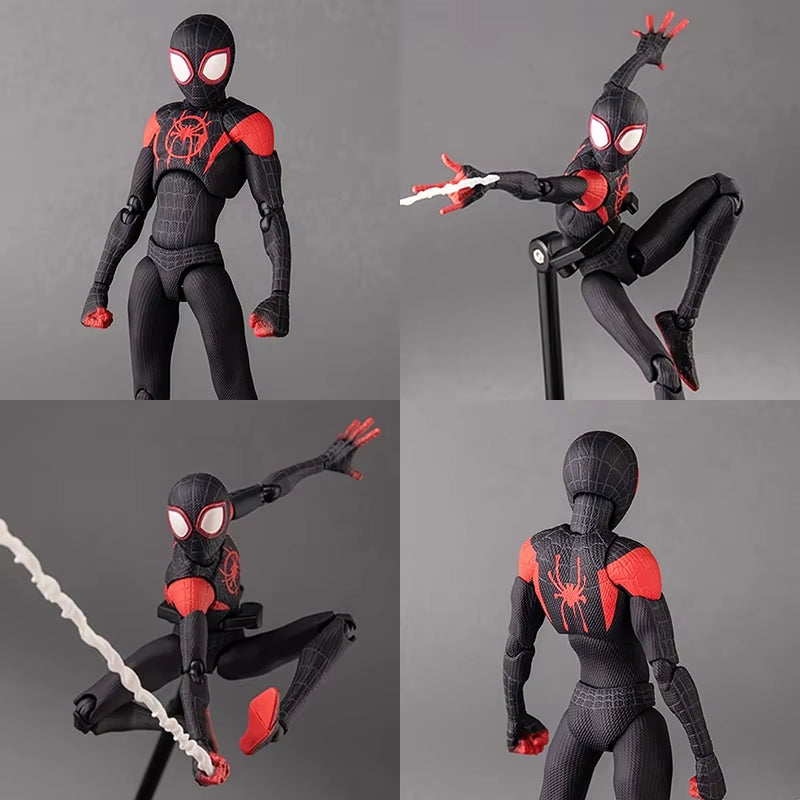 Sentinel Sv Action Spiderman Miles Morales Figure Model Marvel Spider Man into the Spider Verse Peter Miles Figurine Anime Toys