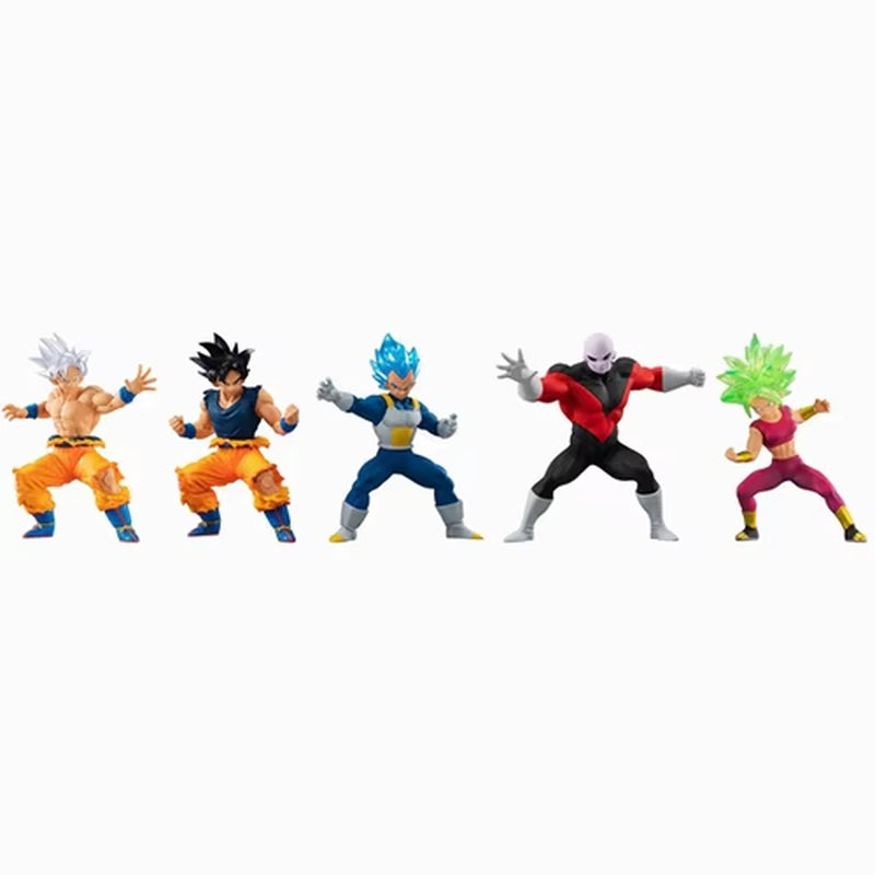 Genuine Gashapon Dragon Ball Super HG Action Figures: Golden Vegetto, Trunks, Mai, Android 17, Jiren, and Caulifla Models