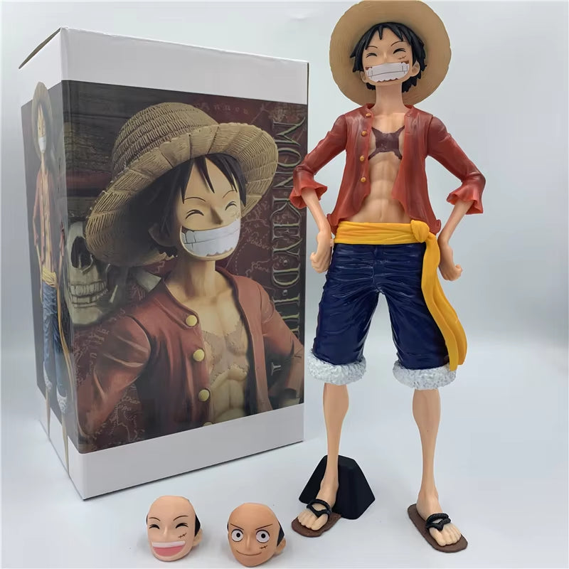 Monkey D Luffy 3D2Y Big Standing Straw Hat PVC Action Figure OP Luffy Zoro Sanji Kaidou Robin Model 27Cm