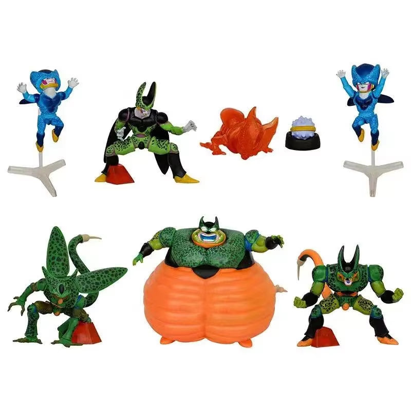 8Pcs Anime Dragon Ball Cell Ultimate Shape Super Saiyan Action Figures Pvc Collectible Model Toys for Gifts