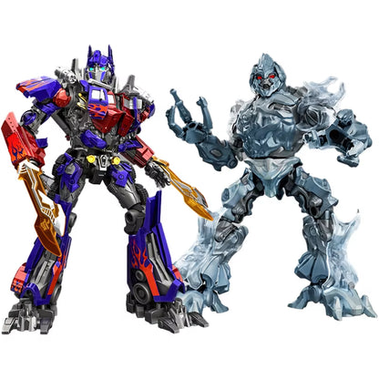 Anima Optimus Prime EX Megatron Ice Paint Transformers Brick Man Assembly Building Blocks Ornaments Figures Toys Birthday Gifts