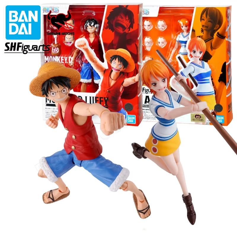 In Stock 100% Original  S.H.Figuarts SHF One Piece Monkey D Luffy Nami Romance Dawn 