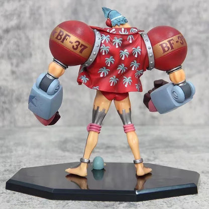 One Piece Anime Figure GK Franky Fighting Pirates CUTTY·FLAM 2 Heads Action Figure Statue Decoration Doll Toys Christmas Gifts