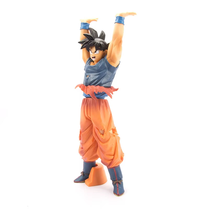 25Cm Anime Dragon Ball Super Saiyan Son Goku Kakarotto Spirit Bomb Pvc Model Collection GK Toys Room Tabletop Decor Accessories