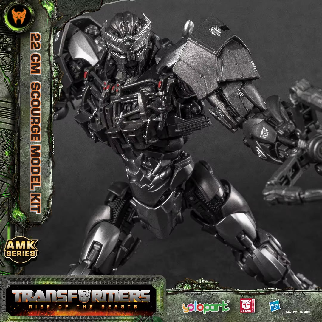 AMK SERIES Transformers Toy Movie 7: Rise of the Beasts - 22Cm Scourge Model Kit Action Figures for Boys Girls