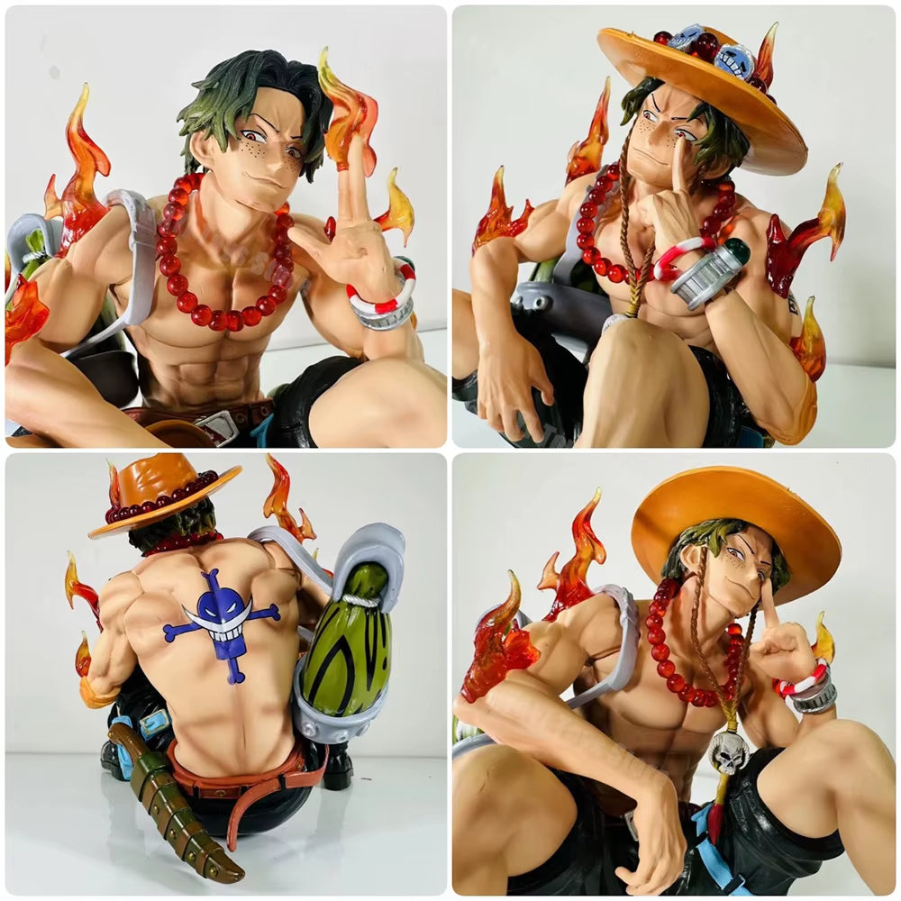 New One Piece Anime Figure Portgas D Ace Figurines Collection Pvc Action Figure Model Statue Decor Toy