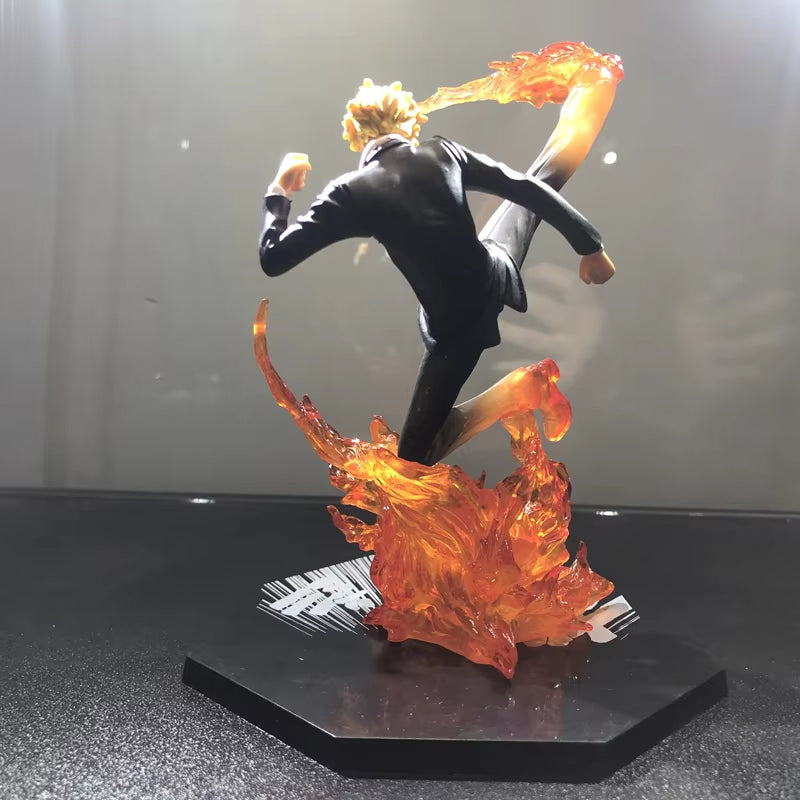 One Piece Action Figures Sanji Fire Foot Model Toy 160Mm PVC Toys Anime Sanji Japanese Anime Figure