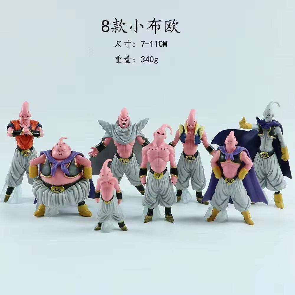 8Pcs/Set Dragon Ball Z Buu PVC Action Figure Collection Model Toys 7-11Cm