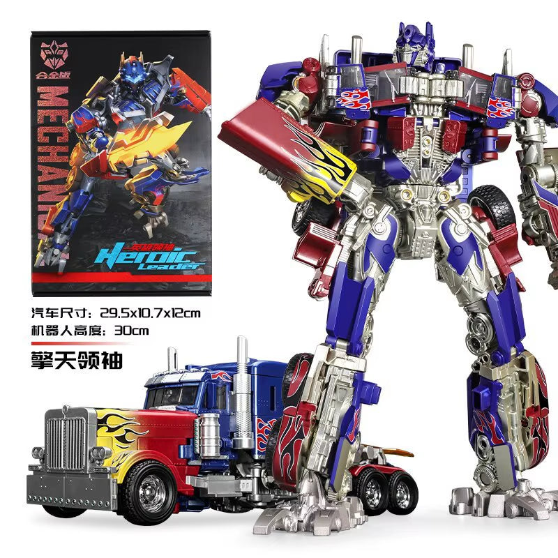 30CM Transformation Robot Toys Optimus Prime Star Commander Alloy Car Movie Anime Action Figure Children Deformation Kids Boy