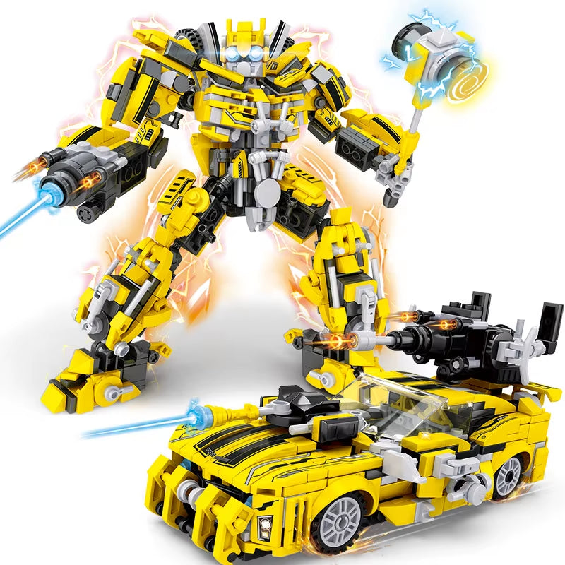 Bee 2 in 1 Transform Robot Building Blocks MOC Sets Bricks DIY Toys Cars Christmas Gifts for Kids Children Boys Technical