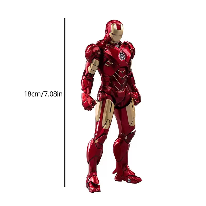 ZD Toys Iron Man MK4 Model 7Inches Action Figures Tony Stark Iron Man 1/10 Avengers Genuinely Collect Model Ornaments Boy Gifts