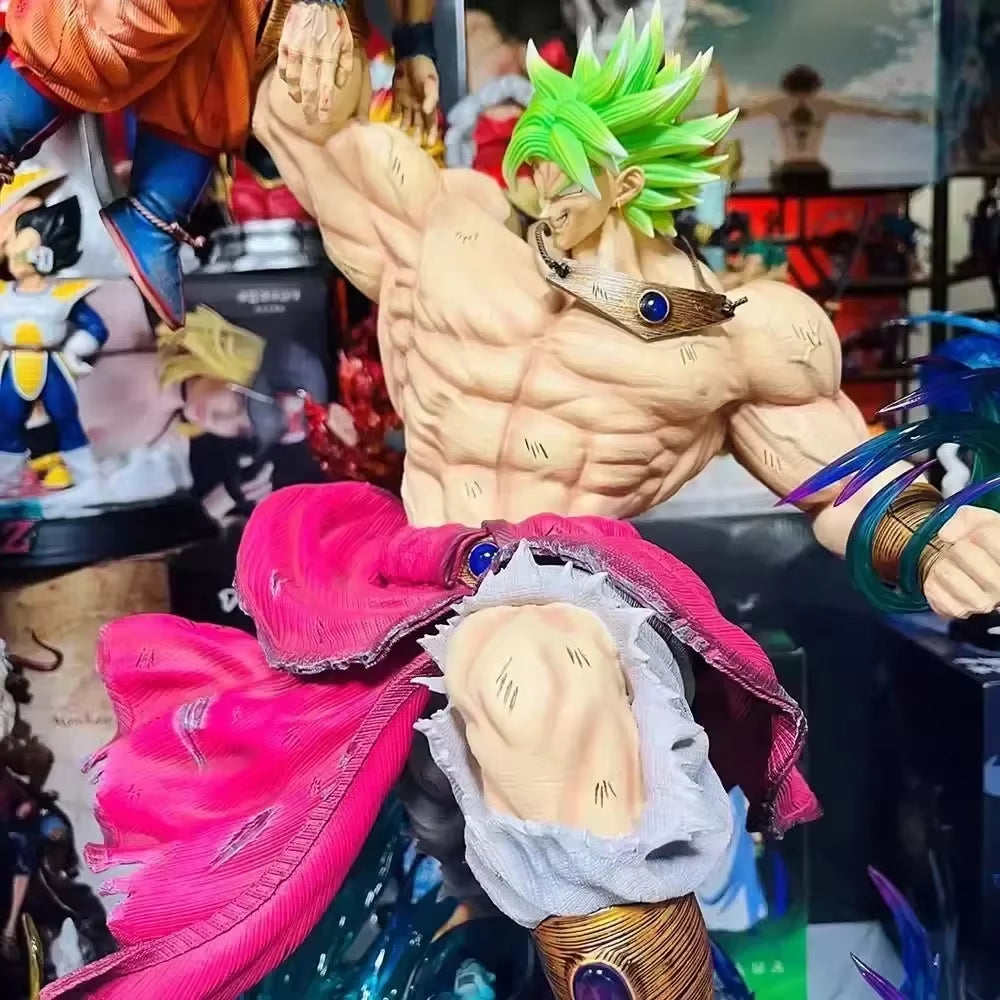 Broly vs Goku Anime Figure - Dragon Ball PVC Statue Model for Desk Collection and Gifts