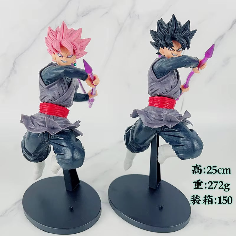 25cm Dragon Ball Super Saiyan Rose Goku Black and Zamasu Collectible PVC Statue Model for Home Decoration and Gifts