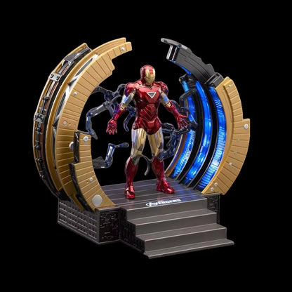 Zd Toys Avengers Suit-Up Gantry Iron Man MK6 Suit up Gantry with MK4 Iron Man Gantry 1/10 Tony Stark Model Action Figure