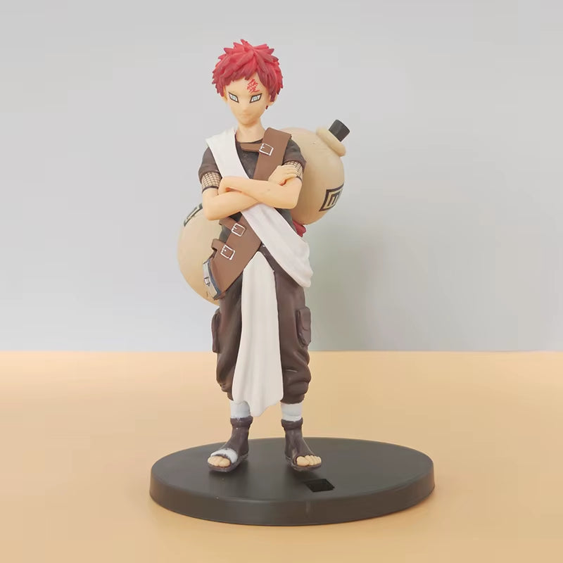 19Cm Anime Naruto Sasuke Itachi Gaara Figure Sand Gourd Battle Action Figurines PVC Model Doll Collection Toy Gift Kids