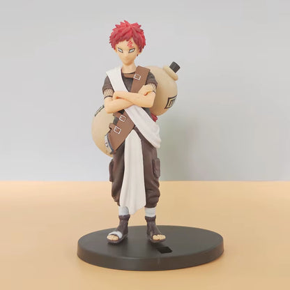 19Cm Anime Naruto Sasuke Itachi Gaara Figure Sand Gourd Battle Action Figurines PVC Model Doll Collection Toy Gift Kids