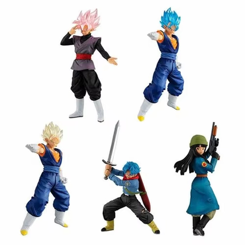 Genuine Gashapon Dragon Ball Super HG Action Figures: Golden Vegetto, Trunks, Mai, Android 17, Jiren, and Caulifla Models