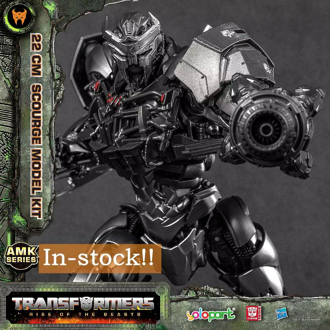 AMK SERIES Transformers Toy Movie 7: Rise of the Beasts - 22Cm Scourge Model Kit Action Figures for Boys Girls