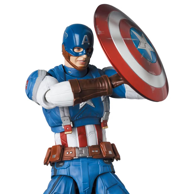 Original Medicom Toy Mafex No.220 Captain America Classic Suit the Winter Soldier in Stock Anime Action Collection Figures Model