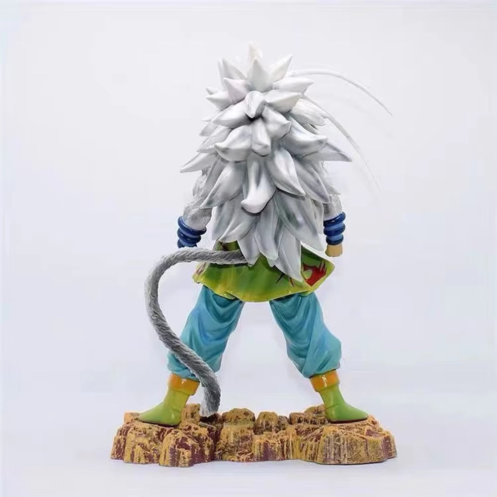 25cm Son Goku Dragon Ball Super Saiyan Super Five White Hair Wukong Handheld Model Ornament