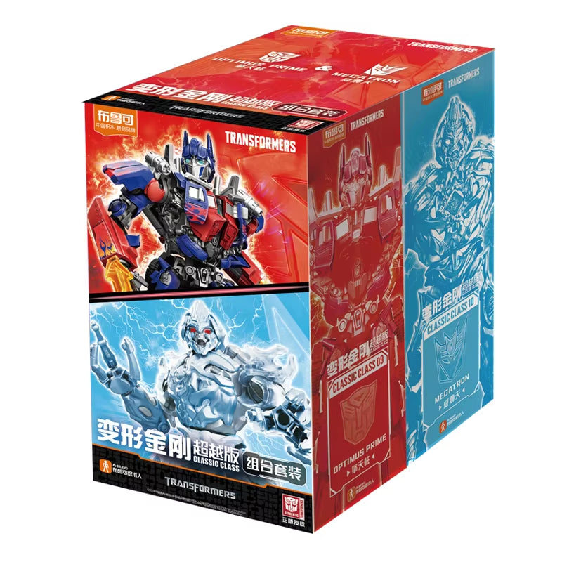 Anima Optimus Prime EX Megatron Ice Paint Transformers Brick Man Assembly Building Blocks Ornaments Figures Toys Birthday Gifts